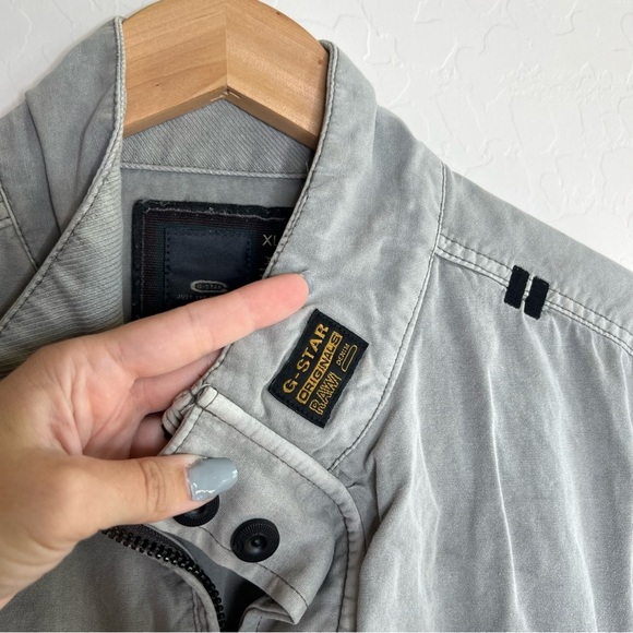 G STAR RAW delta canvas overshirt light grey army military style - Picture 3 of 11